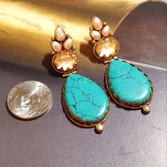 Gold Vermeil Byzantine Style Earrings - Picture 7 of 7